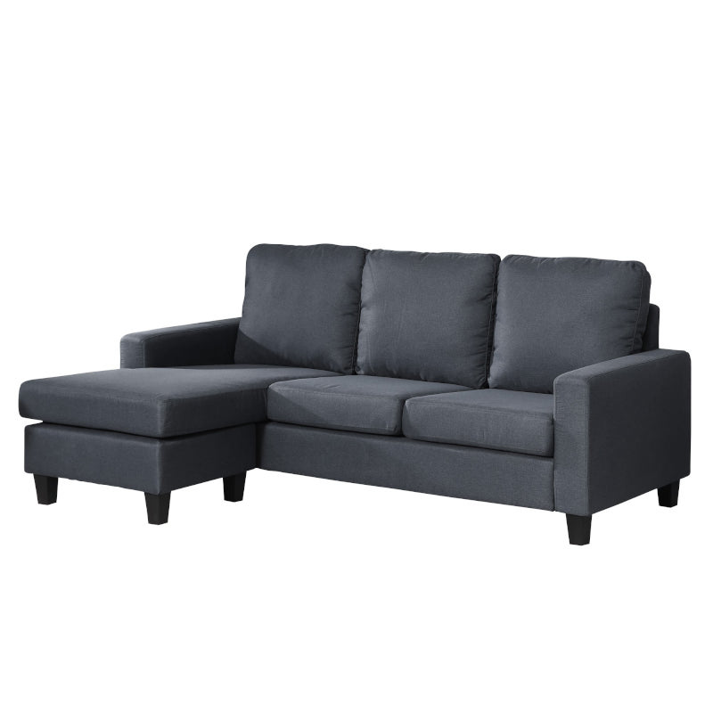 Fabric Reversible Corner Sofa Blue