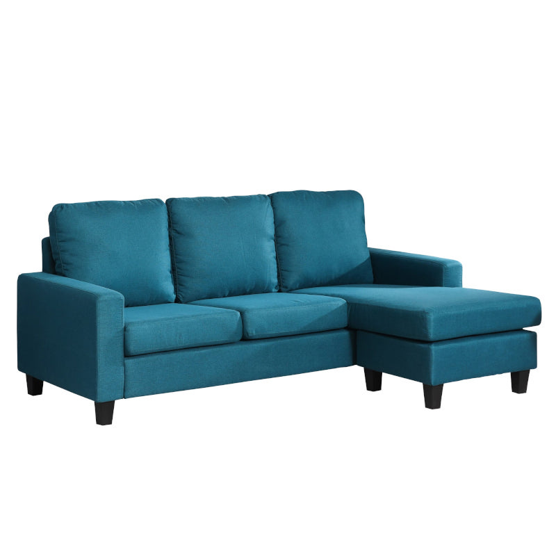 Fabric Reversible Corner Sofa Teal