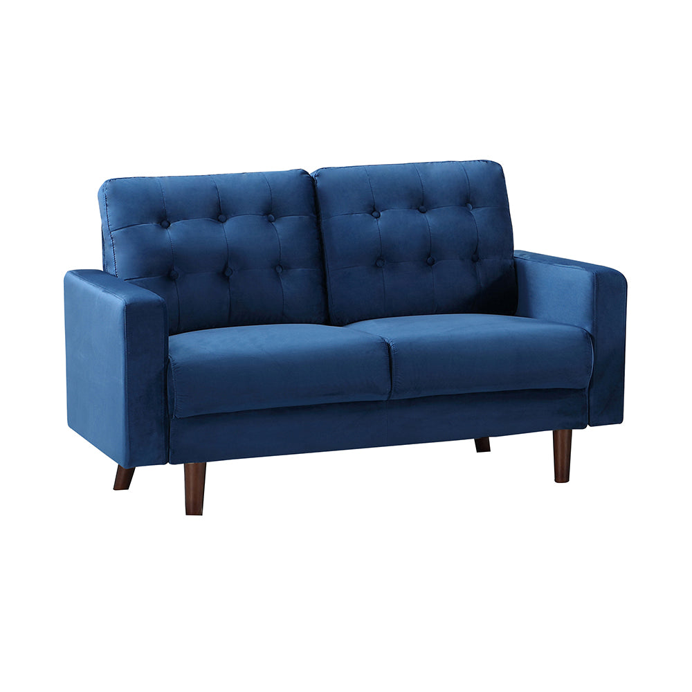 Velvet 2 Seat Sofa Blue
