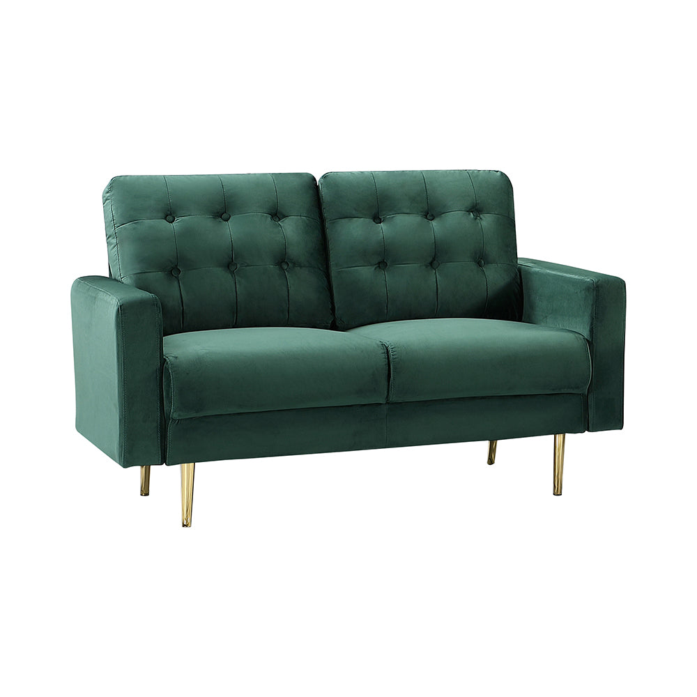Velvet 2 Seat Sofa Green
