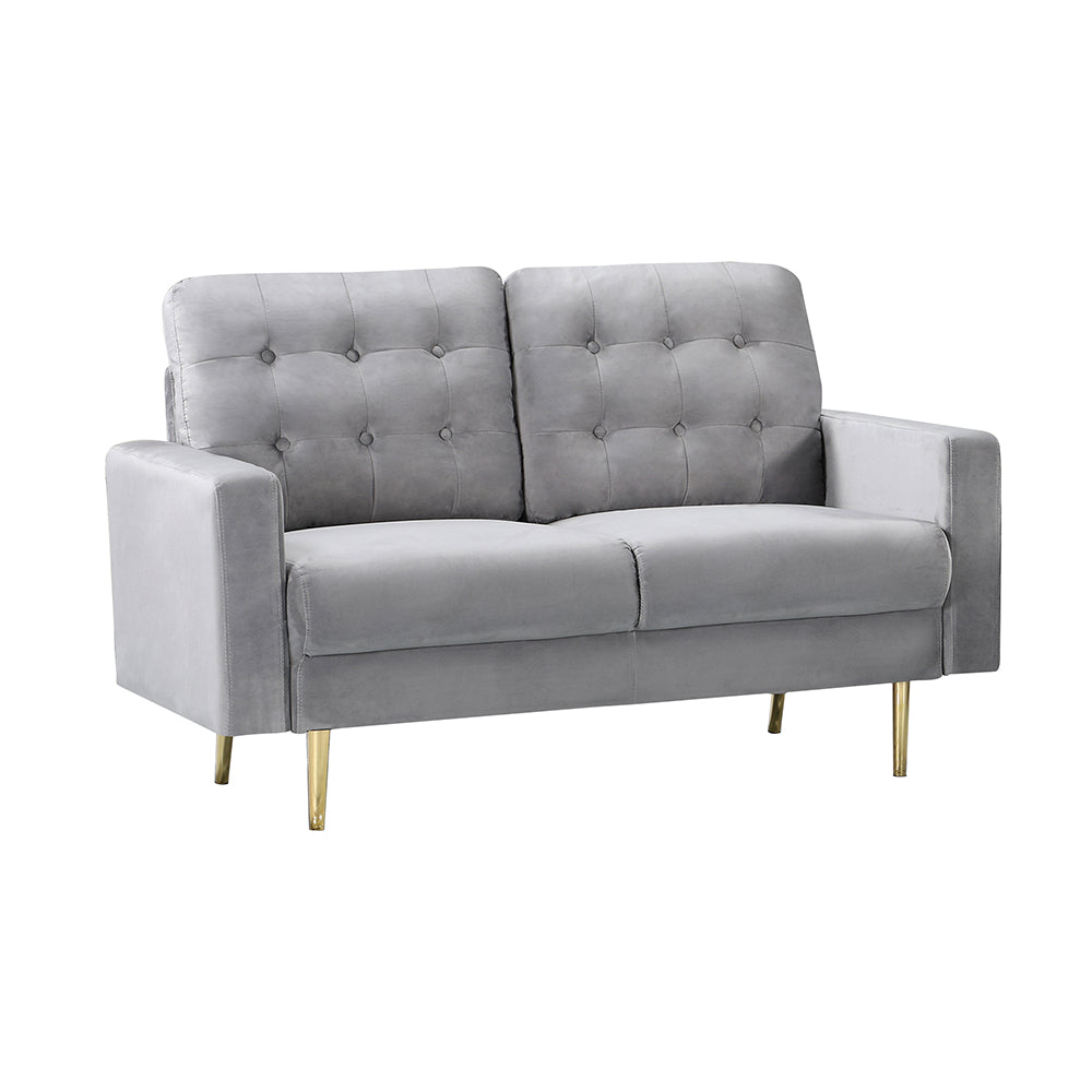 Velvet 2 Seat Sofa Grey