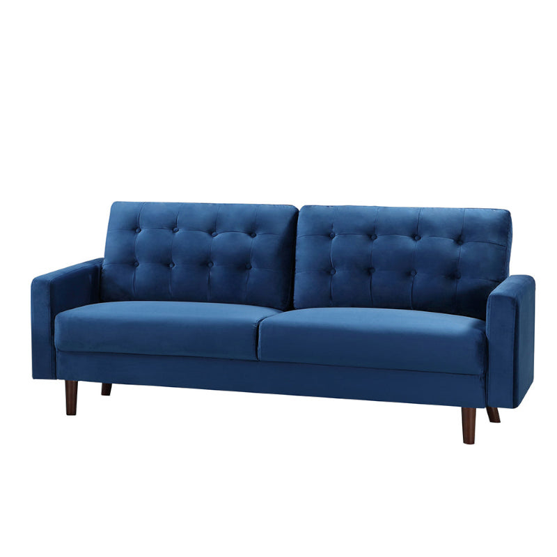 Velvet 3 Seat Sofa Blue