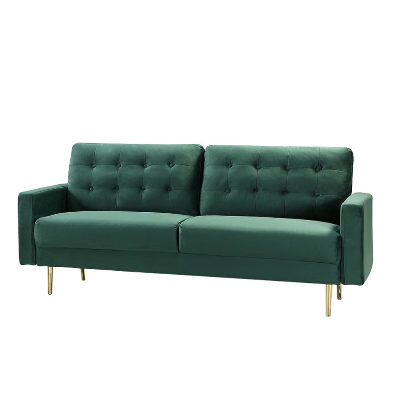 Velvet 3 Seat Sofa Green