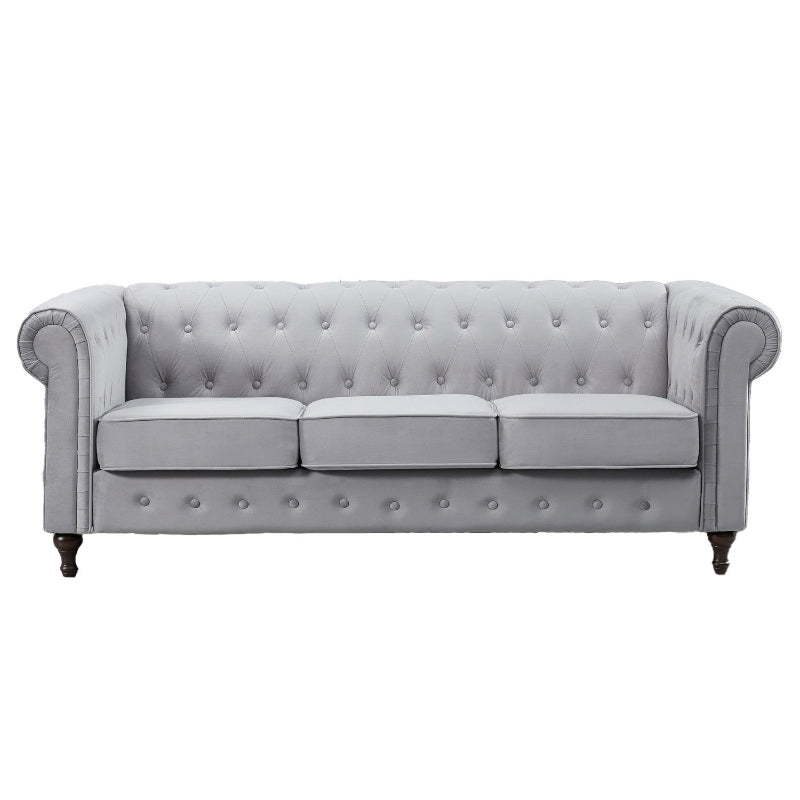 Velvet 3 Seat Chesterfield Sofa 1209