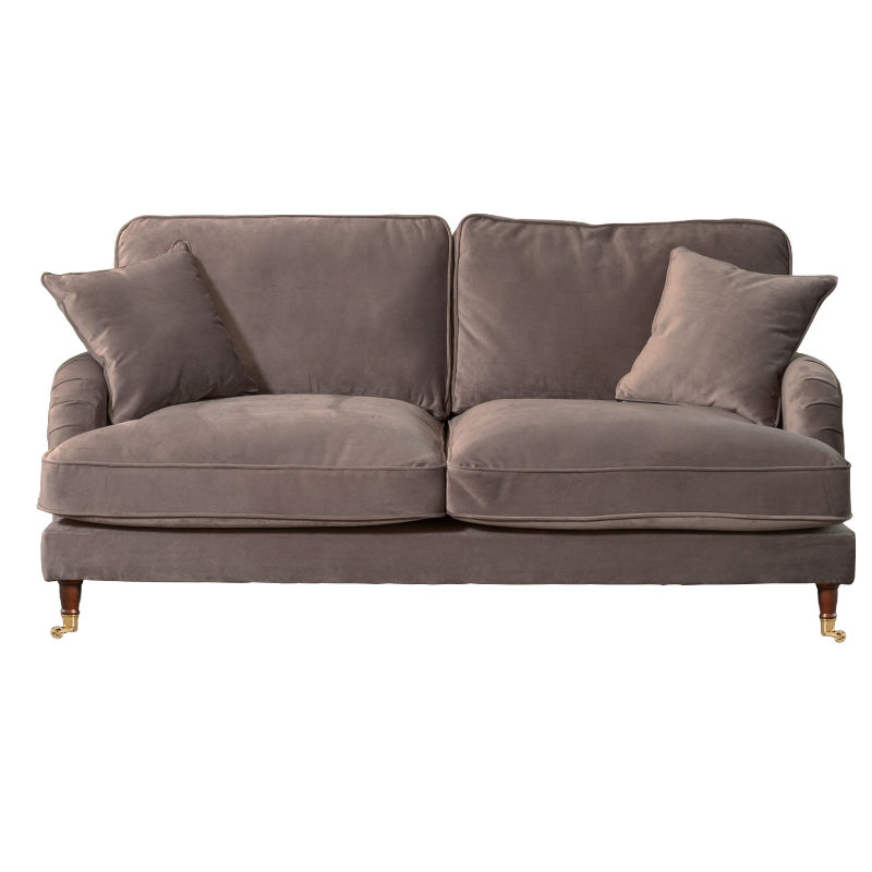 Velvet 3 Seat Sofa Dark Grey