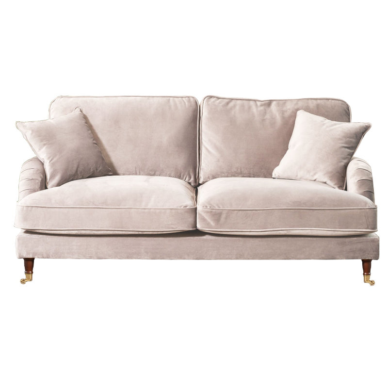 Velvet 3 Seat Sofa Light Grey