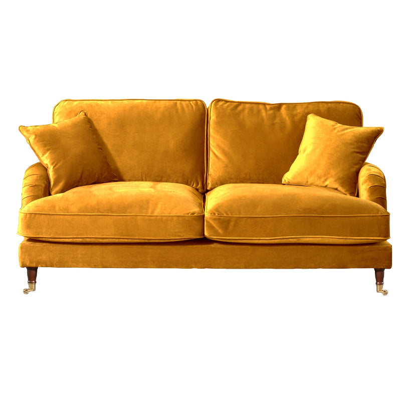 Velvet 3 Seat Sofa Mustard