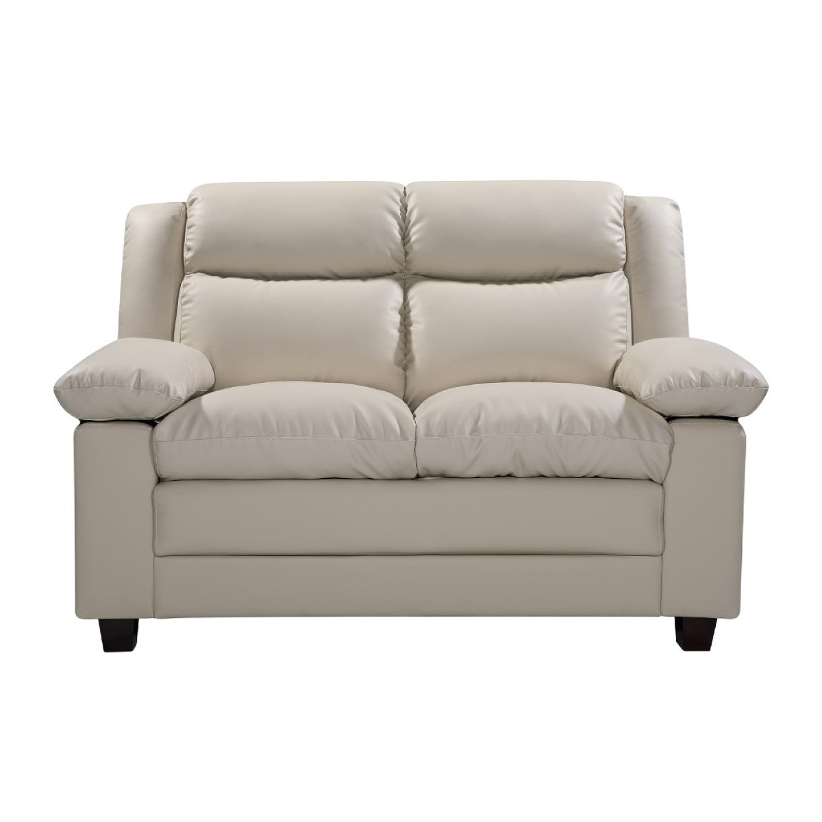 Leather 2 Seat Sofa Cream