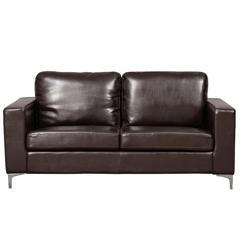 Leather 3 Seat Sofa Brown
