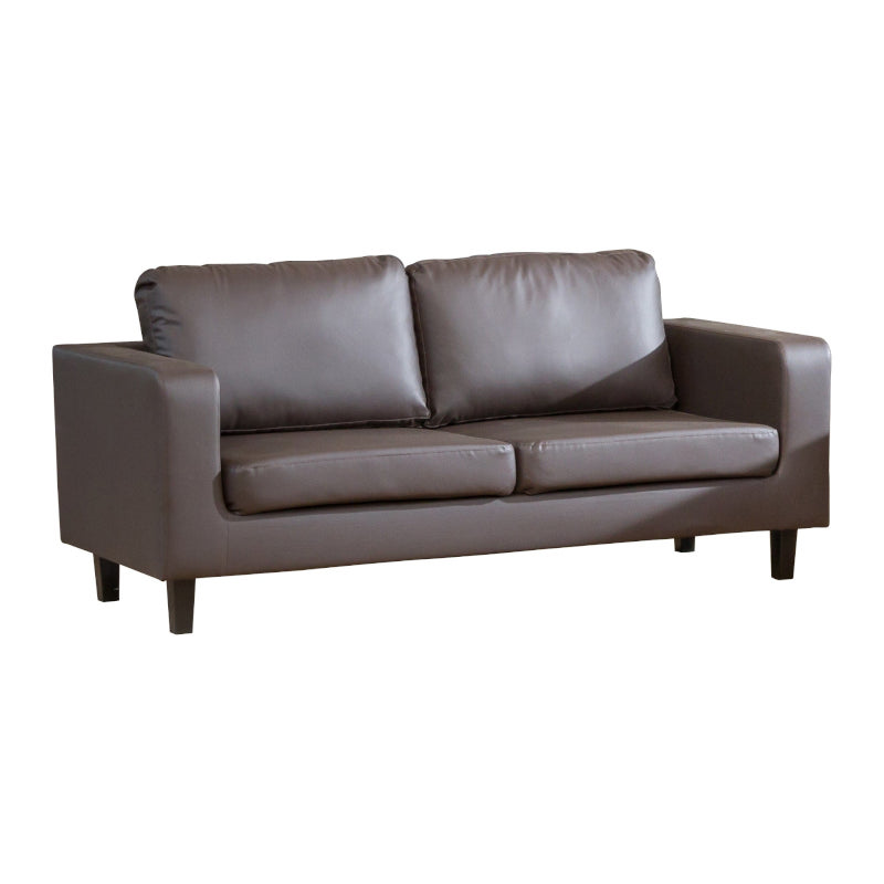 Leather 3 Seat Sofa Brown