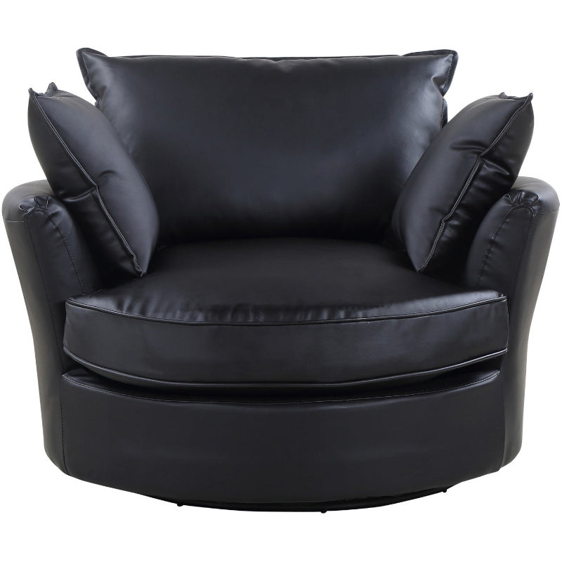 Leather Swivel Base Cuddle Chair 1106