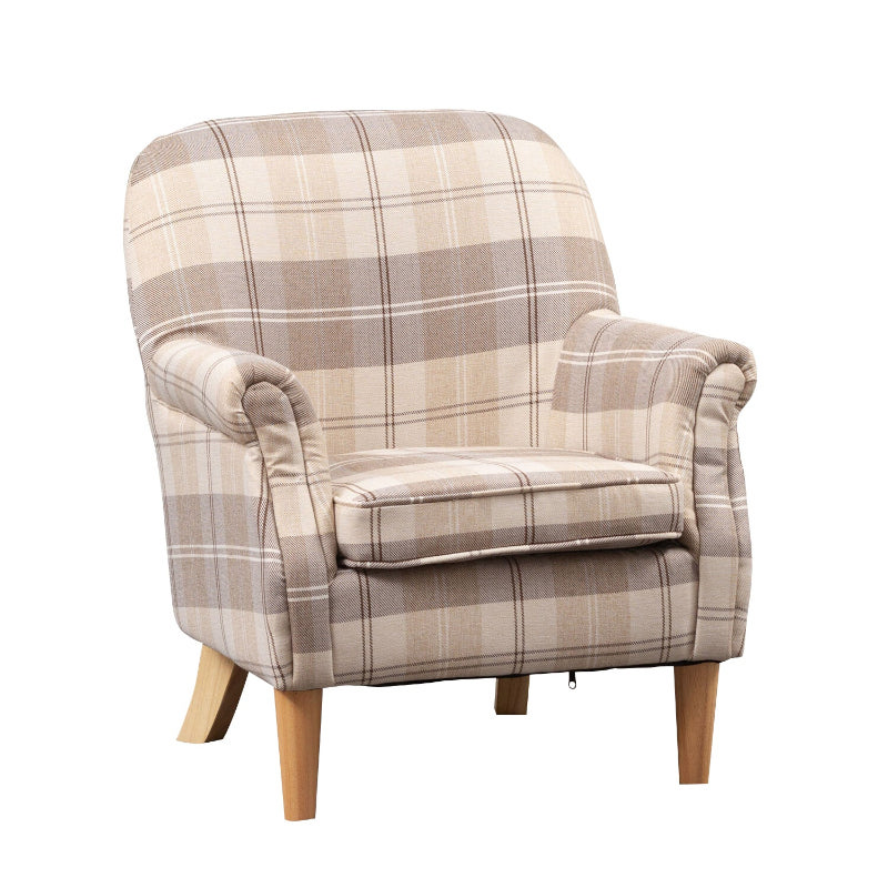 Fabric Chequered Armchair