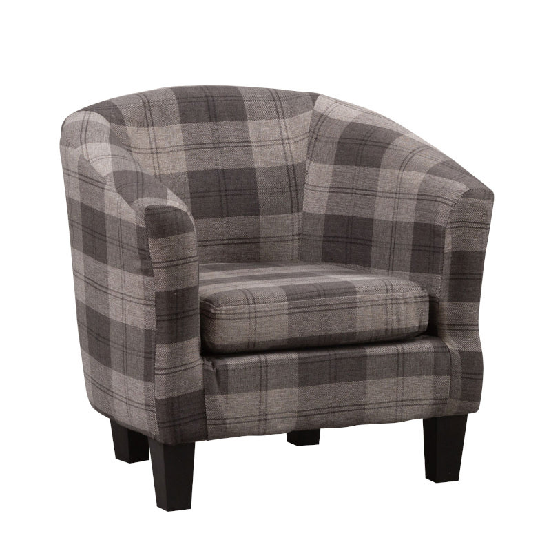 Fabric Chequered Tub Chair